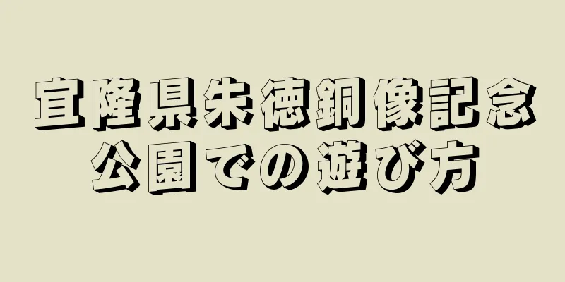 宜隆県朱徳銅像記念公園での遊び方