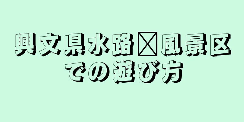 興文県水路壩風景区での遊び方