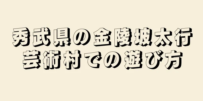 秀武県の金陵坡太行芸術村での遊び方
