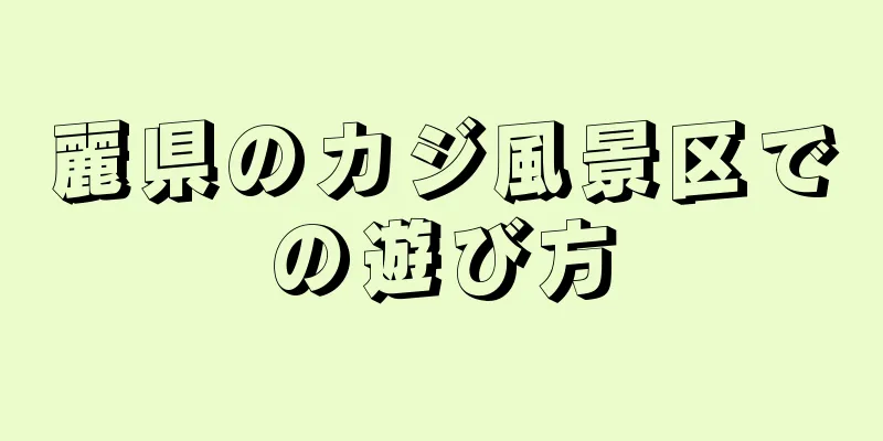麗県のカジ風景区での遊び方