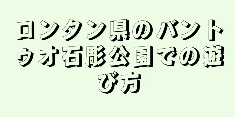 ロンタン県のバントゥオ石彫公園での遊び方