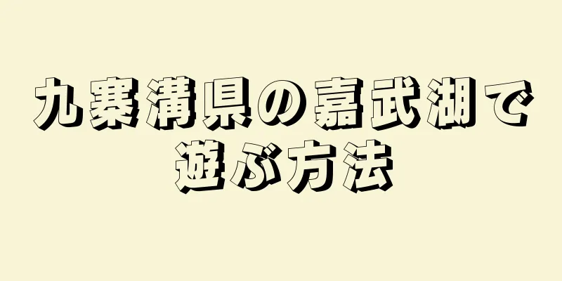 九寨溝県の嘉武湖で遊ぶ方法