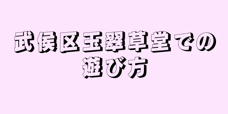 武侯区玉翠草堂での遊び方