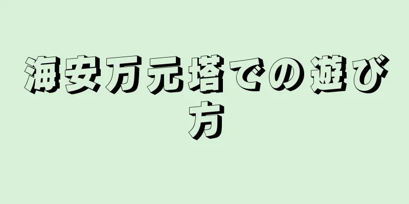 海安万元塔での遊び方