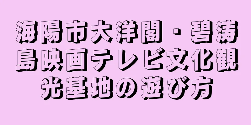 海陽市大洋閣・碧涛島映画テレビ文化観光基地の遊び方