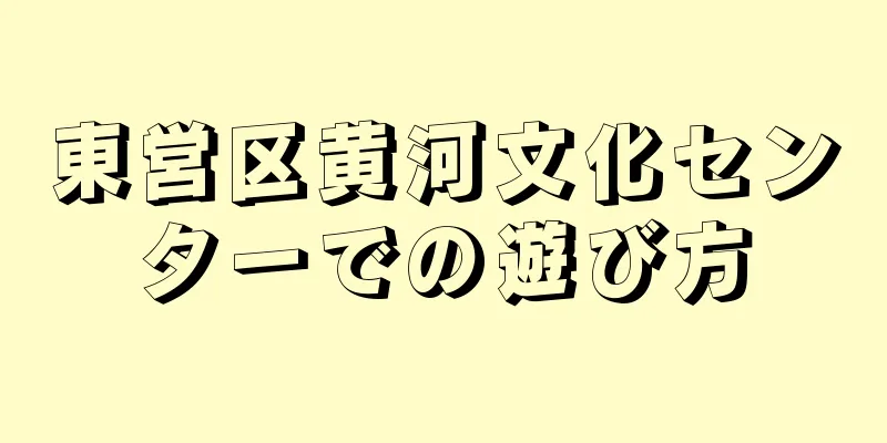 東営区黄河文化センターでの遊び方