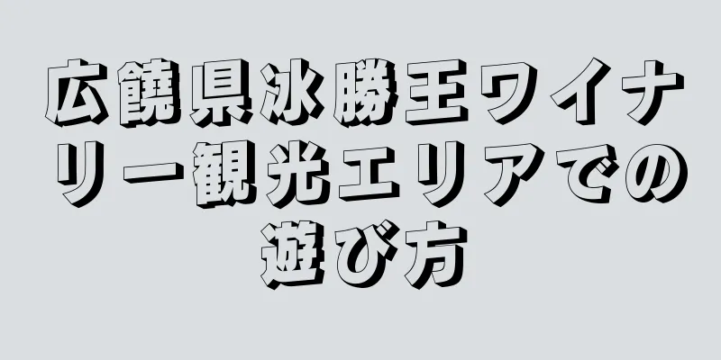 広饒県冰勝王ワイナリー観光エリアでの遊び方