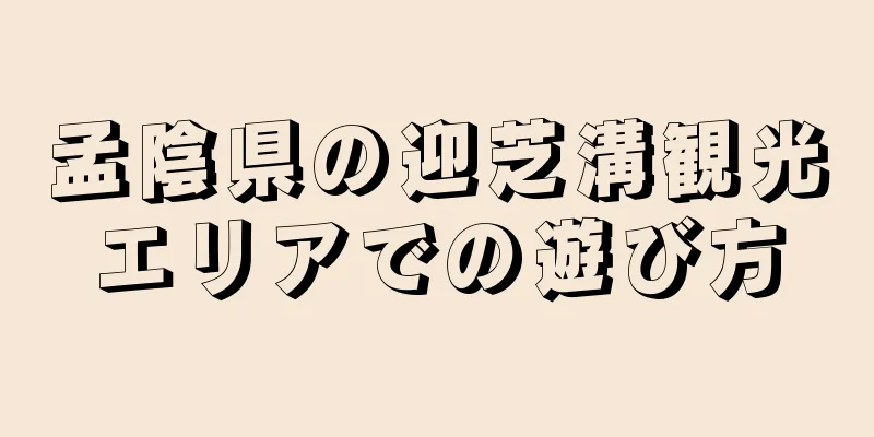 孟陰県の迎芝溝観光エリアでの遊び方