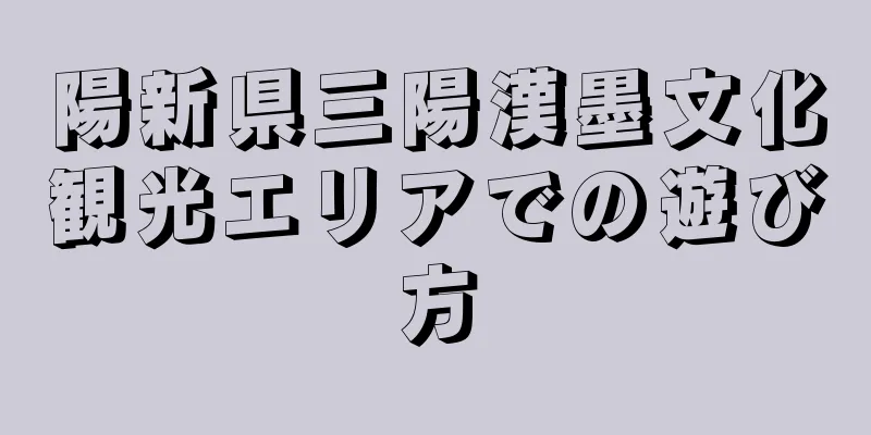陽新県三陽漢墨文化観光エリアでの遊び方