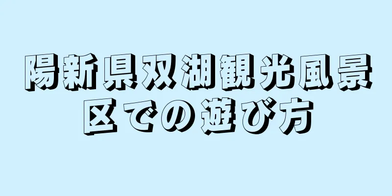 陽新県双湖観光風景区での遊び方