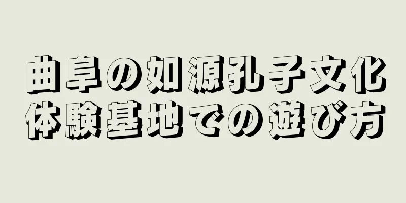 曲阜の如源孔子文化体験基地での遊び方