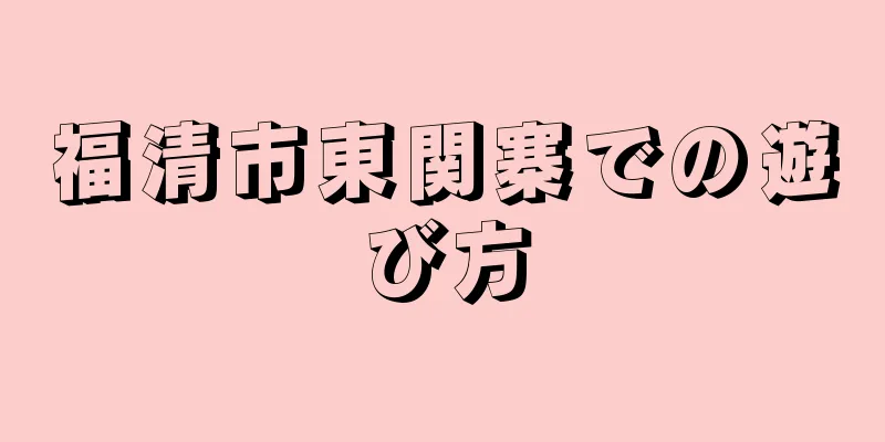 福清市東関寨での遊び方