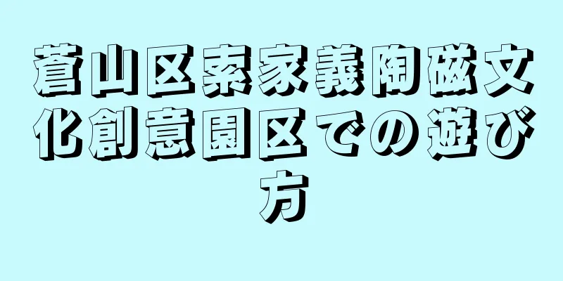 蒼山区索家義陶磁文化創意園区での遊び方