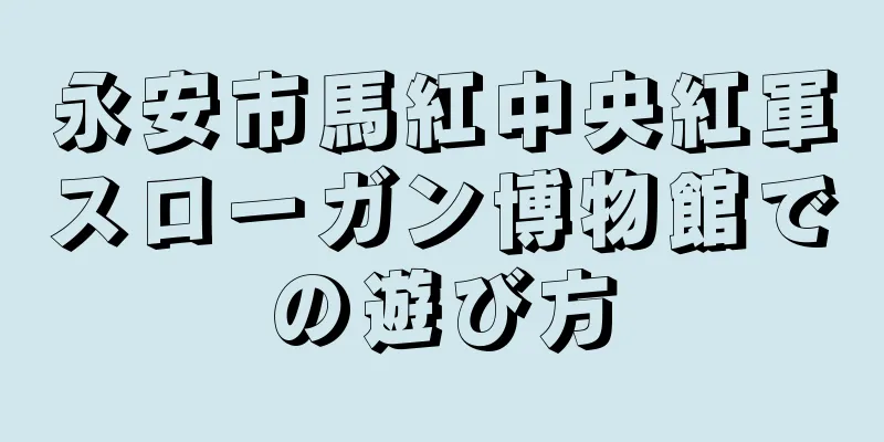 永安市馬紅中央紅軍スローガン博物館での遊び方