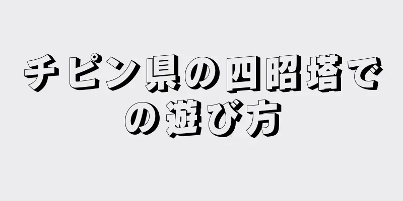チピン県の四昭塔での遊び方
