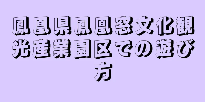 鳳凰県鳳凰窓文化観光産業園区での遊び方