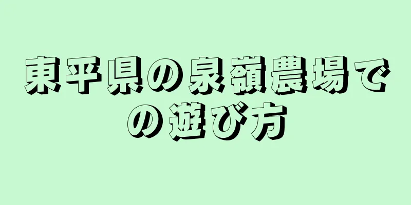 東平県の泉嶺農場での遊び方