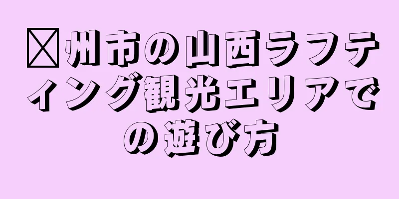 嵊州市の山西ラフティング観光エリアでの遊び方