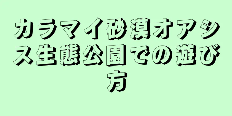 カラマイ砂漠オアシス生態公園での遊び方