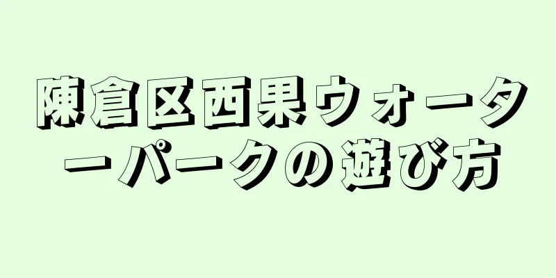 陳倉区西果ウォーターパークの遊び方