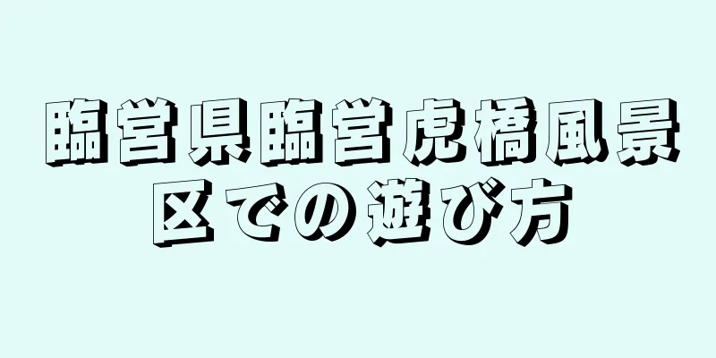 臨営県臨営虎橋風景区での遊び方