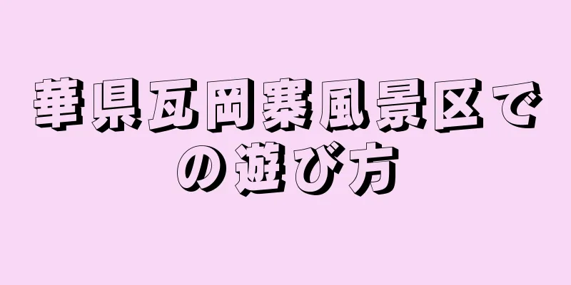 華県瓦岡寨風景区での遊び方