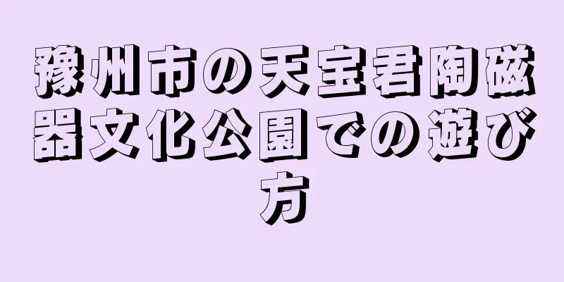 豫州市の天宝君陶磁器文化公園での遊び方