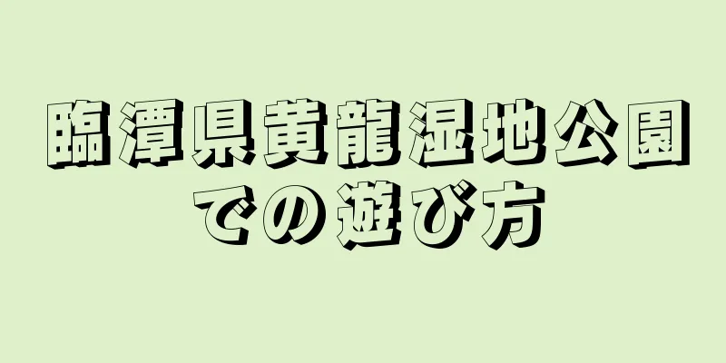 臨潭県黄龍湿地公園での遊び方