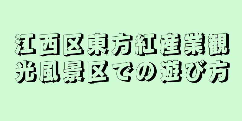 江西区東方紅産業観光風景区での遊び方