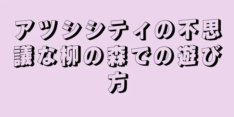 アツシシティの不思議な柳の森での遊び方