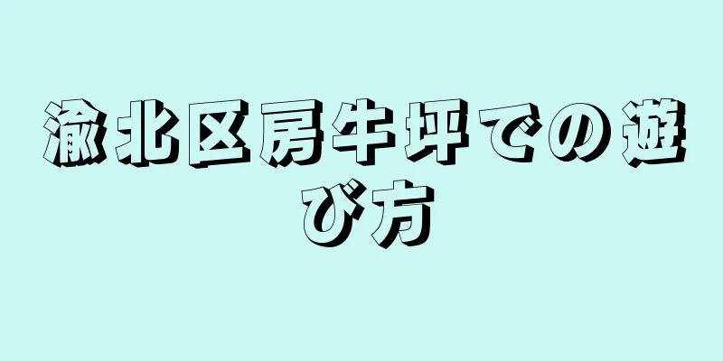 渝北区房牛坪での遊び方