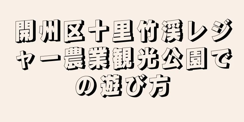開州区十里竹渓レジャー農業観光公園での遊び方