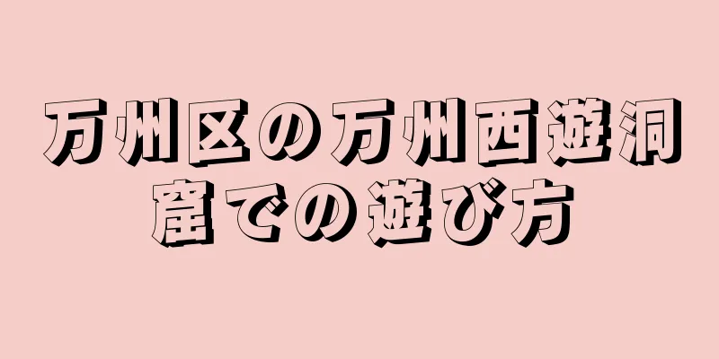 万州区の万州西遊洞窟での遊び方