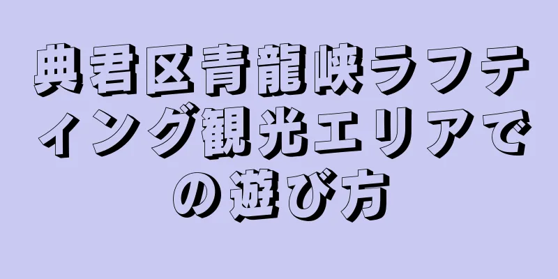 典君区青龍峡ラフティング観光エリアでの遊び方