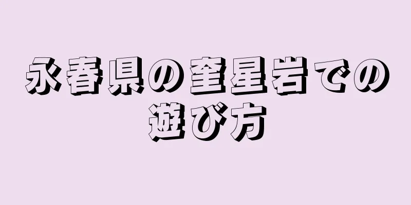 永春県の奎星岩での遊び方