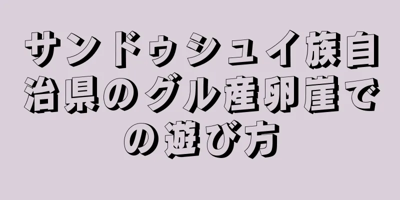 サンドゥシュイ族自治県のグル産卵崖での遊び方
