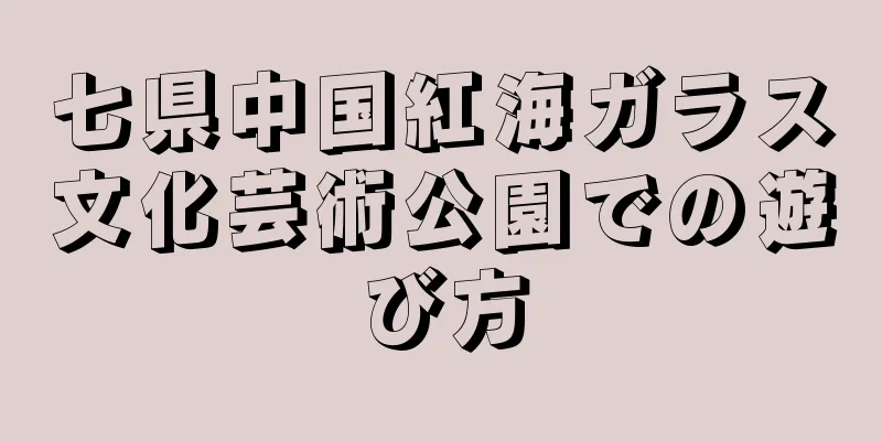 七県中国紅海ガラス文化芸術公園での遊び方