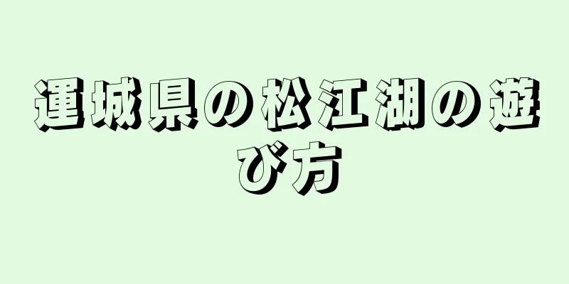 運城県の松江湖の遊び方
