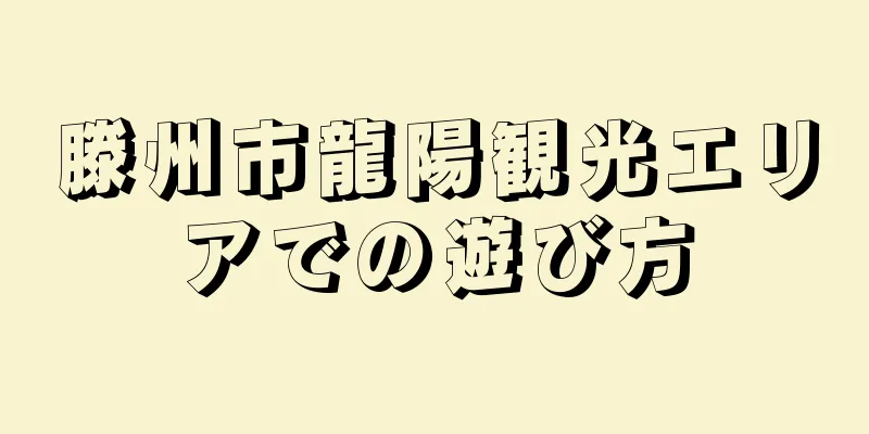 滕州市龍陽観光エリアでの遊び方