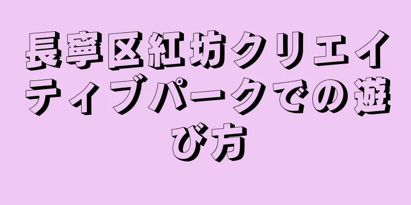 長寧区紅坊クリエイティブパークでの遊び方