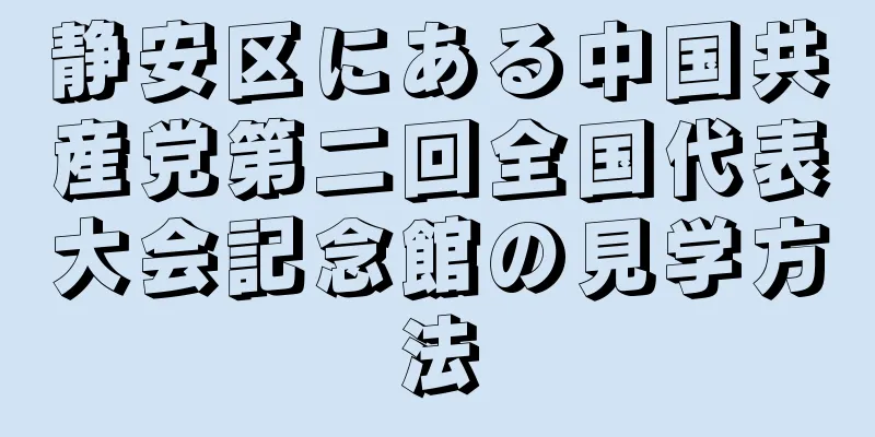 静安区にある中国共産党第二回全国代表大会記念館の見学方法