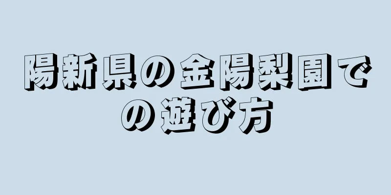 陽新県の金陽梨園での遊び方