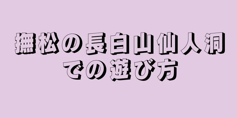撫松の長白山仙人洞での遊び方