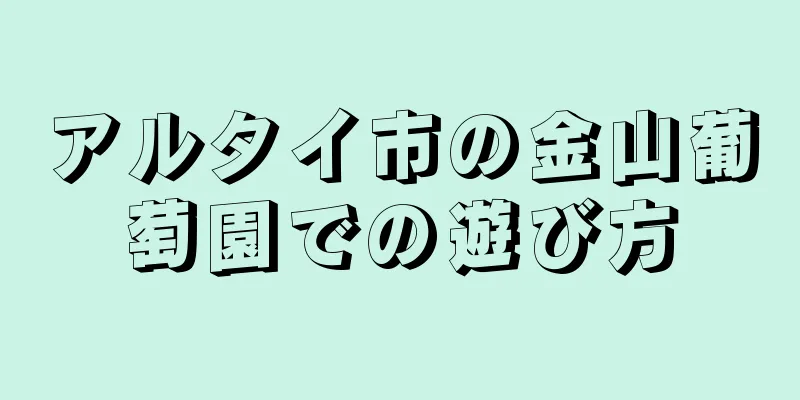 アルタイ市の金山葡萄園での遊び方