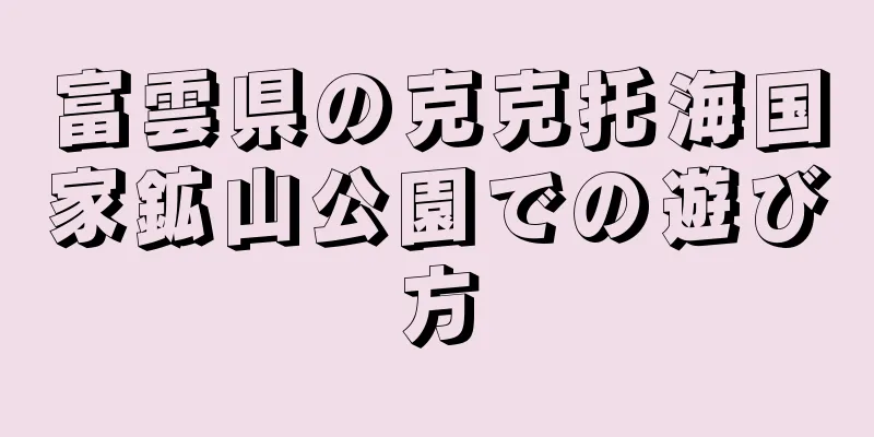 富雲県の克克托海国家鉱山公園での遊び方