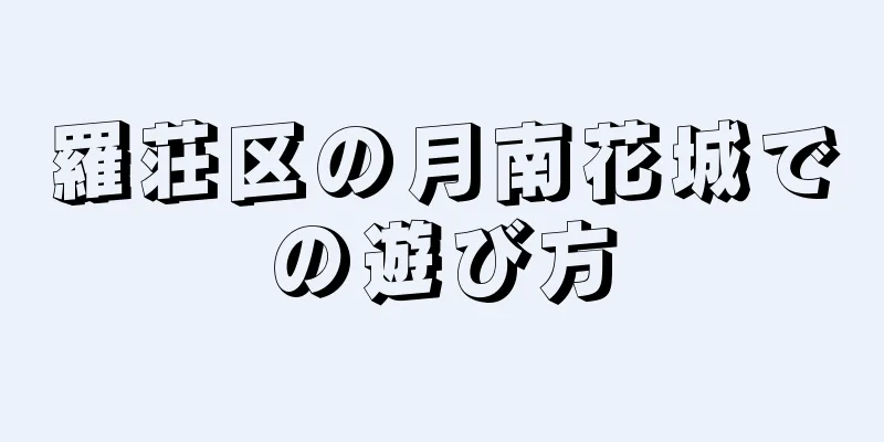 羅荘区の月南花城での遊び方