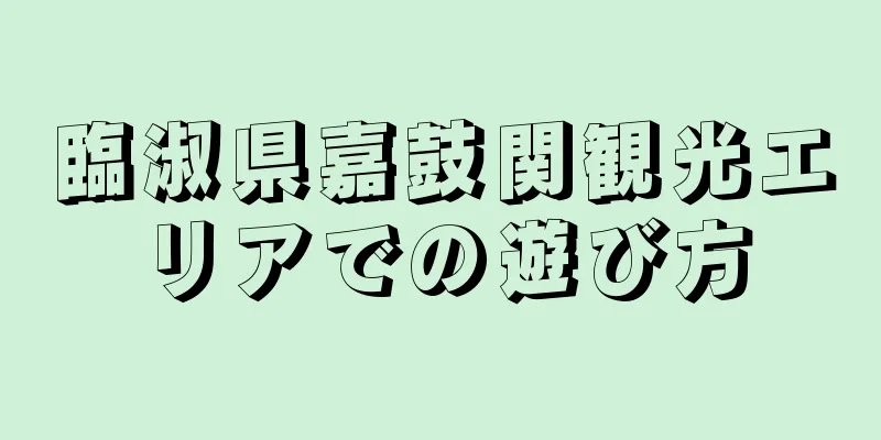 臨淑県嘉鼓関観光エリアでの遊び方
