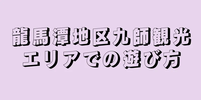 龍馬潭地区九師観光エリアでの遊び方