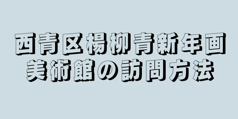 西青区楊柳青新年画美術館の訪問方法