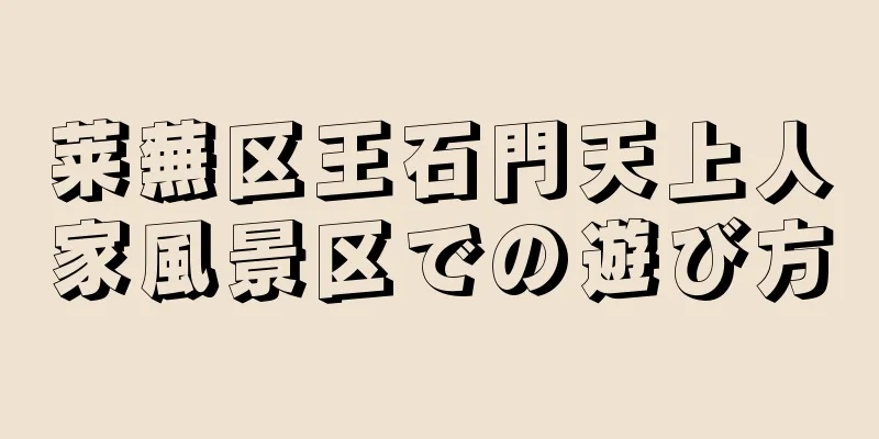莱蕪区王石門天上人家風景区での遊び方